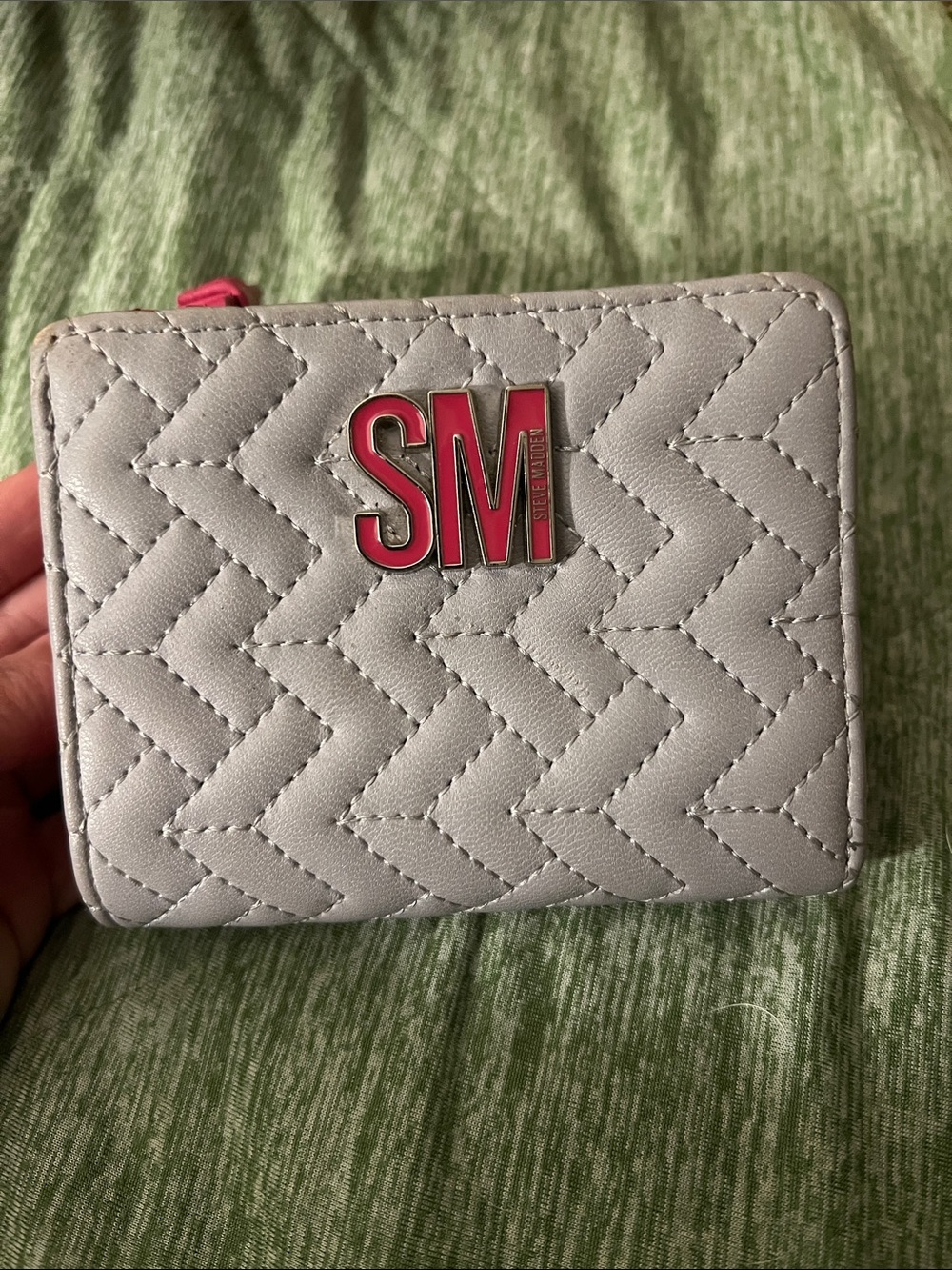 Steve Madden Small Pink And Grey Wallet